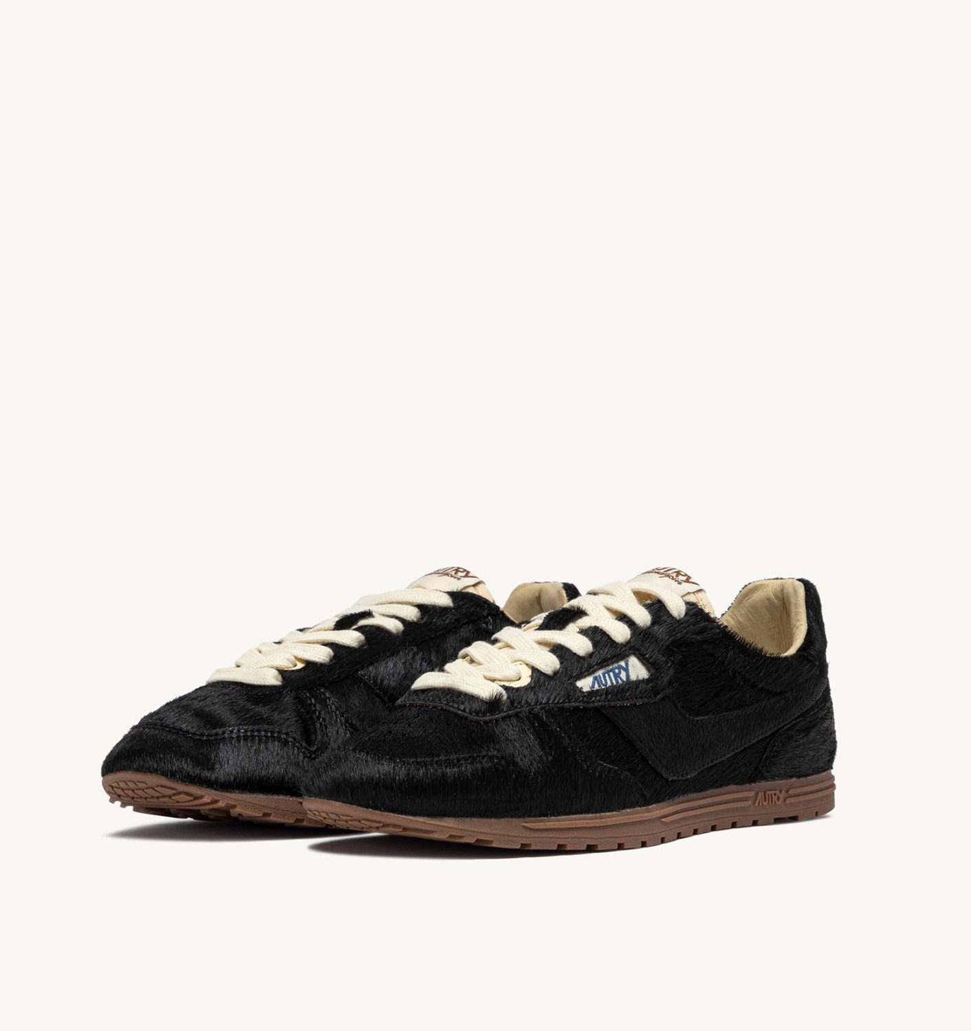 WINDSPIN SNEAKERS IN BLACK PONY HAIR EFFECT - 2