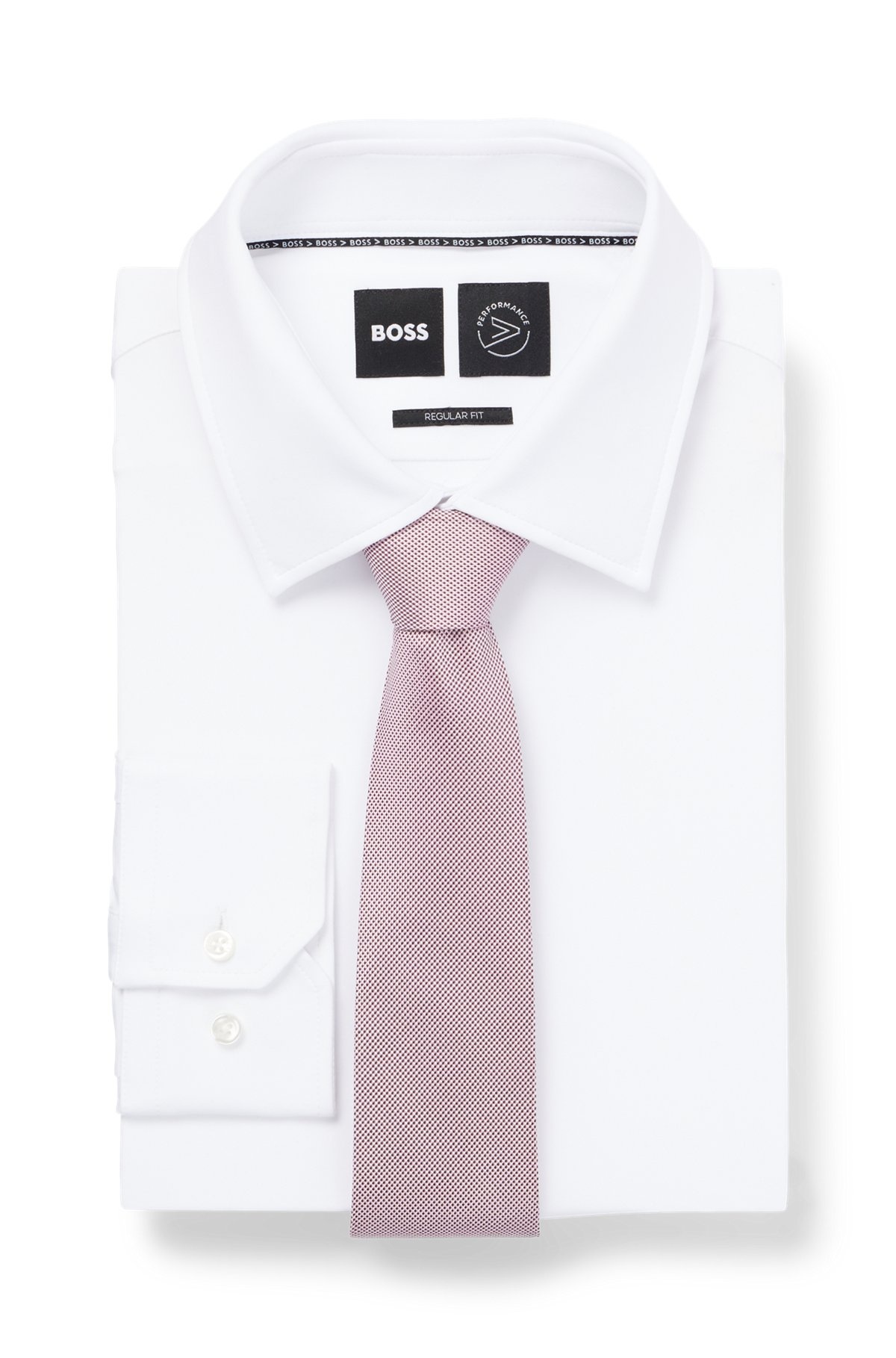 PURE-SILK TIE WITH JACQUARD-WOVEN MICRO PATTERN - 3
