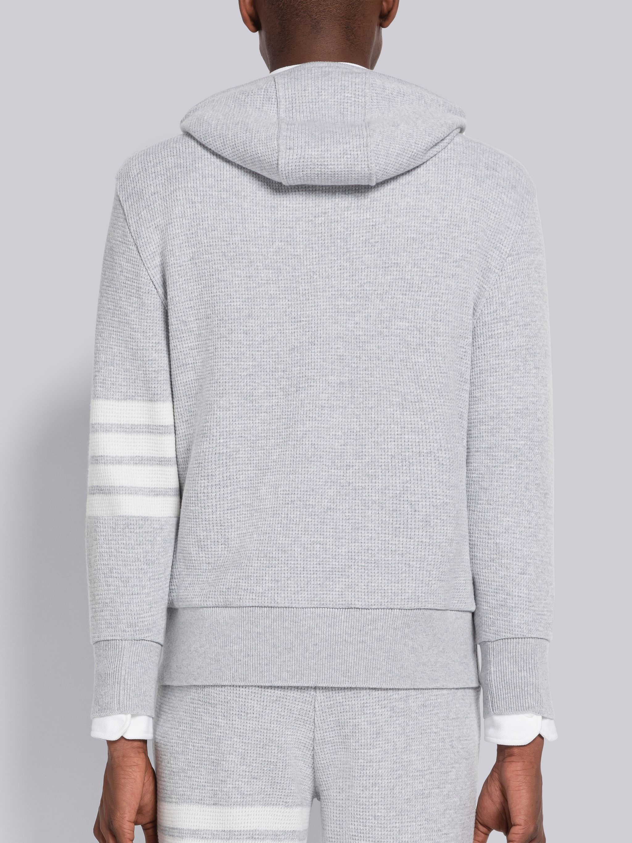 Cashmere Waffle 4-Bar Hoodie Pullover - 3