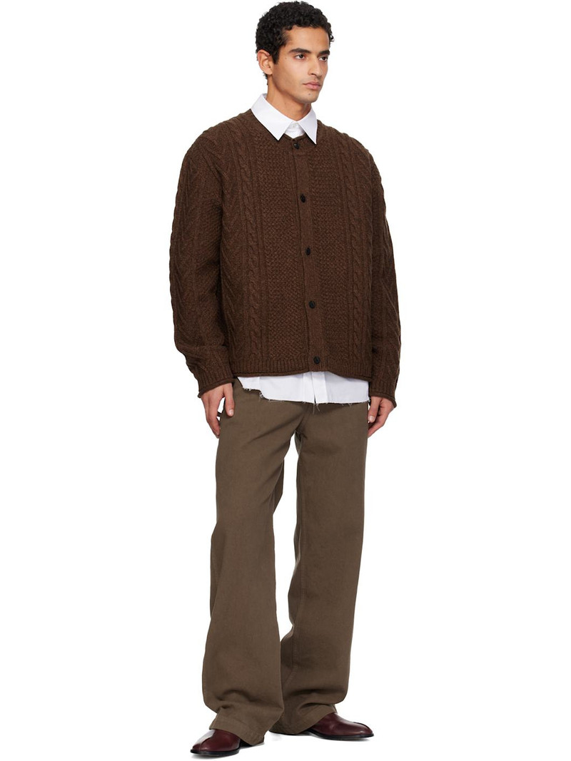 MM6 Maison Margiela Burgundy New Classic Stitch Ankle Boots outlook