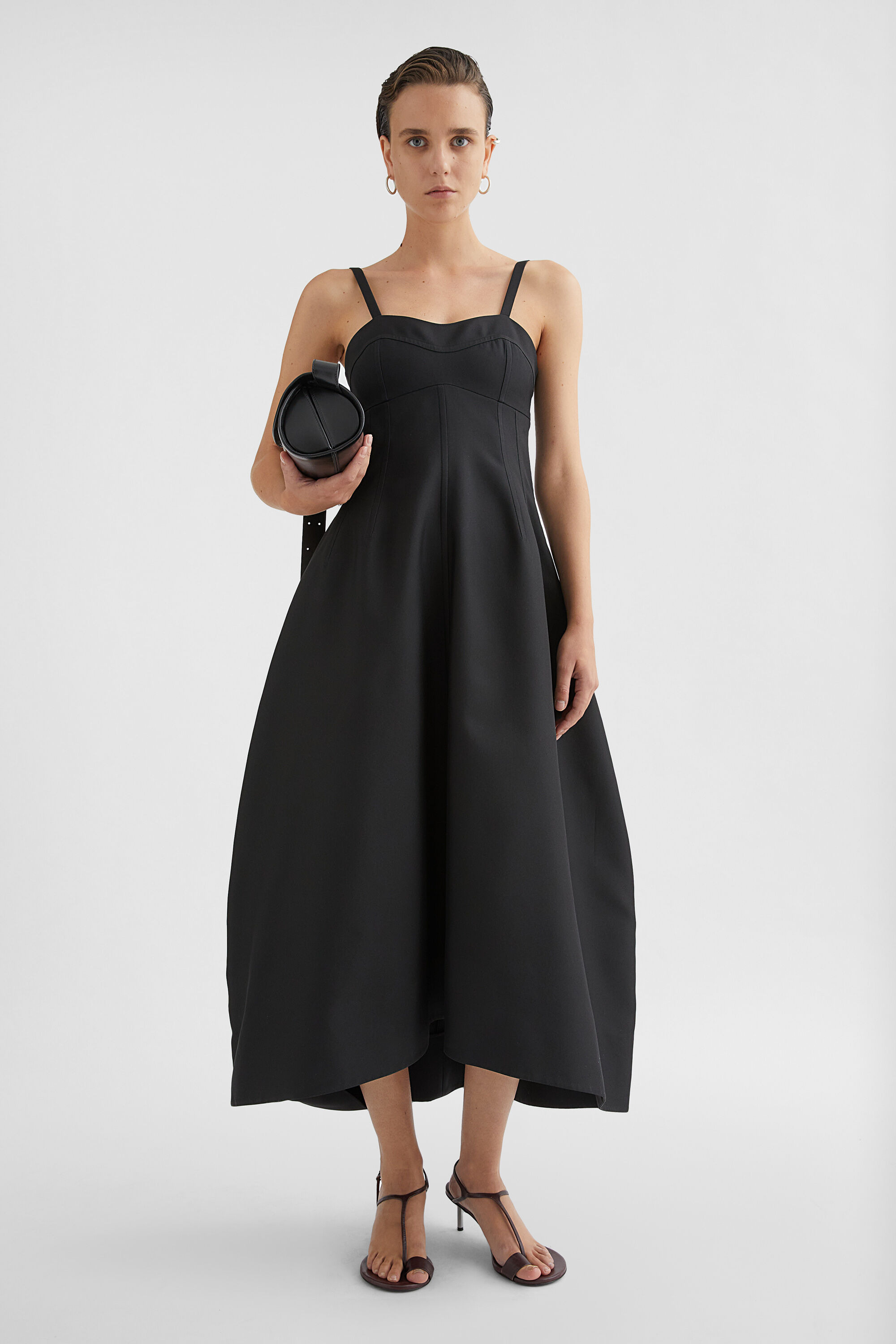 Techno Gabardine Bustier Dress - 2