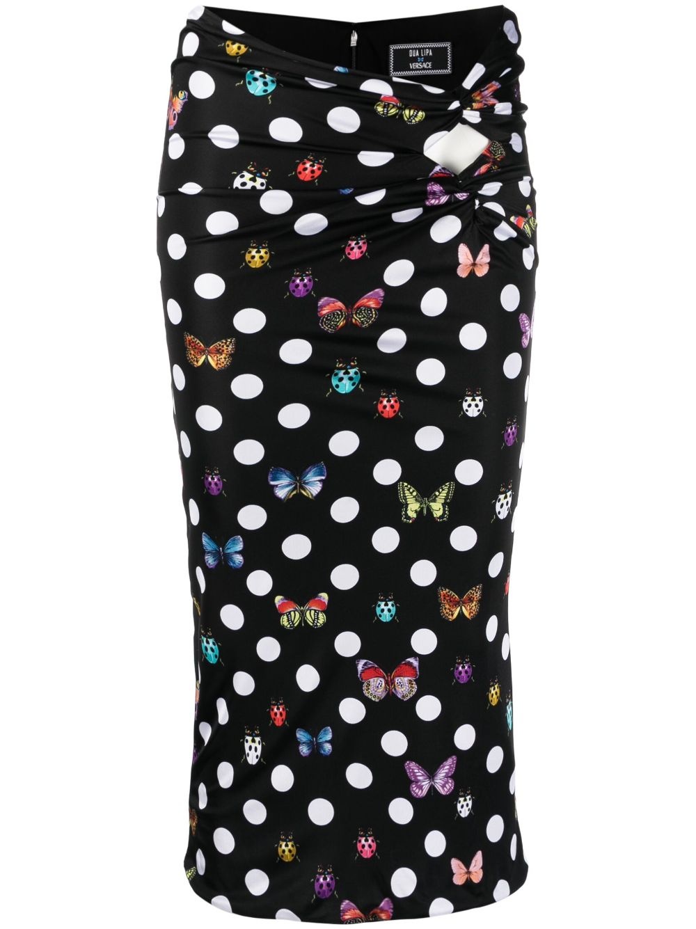 x Dua Lipa Butterflies-print midi skirt - 1