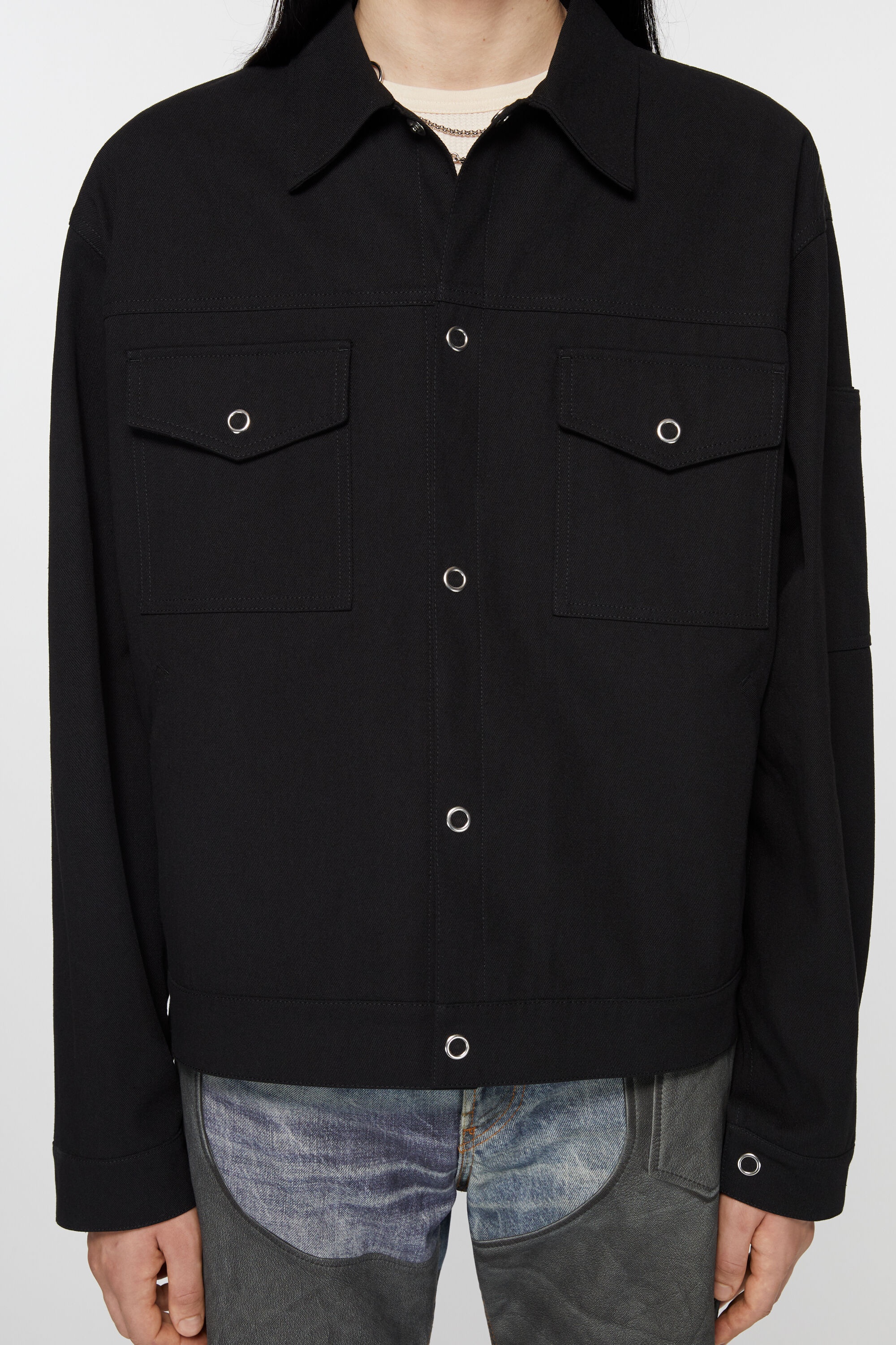 Twill jacket - Black - 5