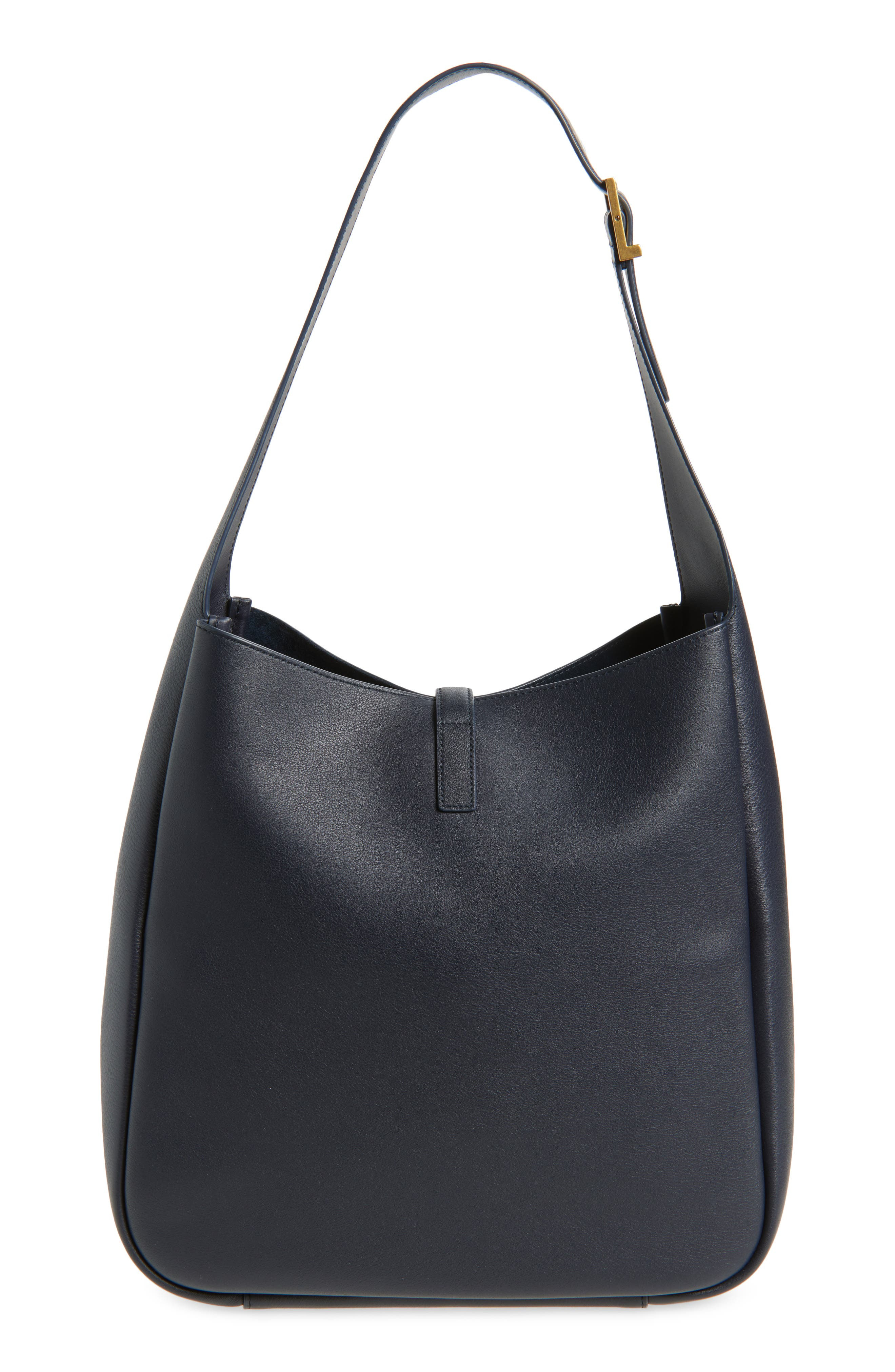 Saint Laurent Large Le 5 À 7 Leather Hobo Bag in Bleu Abysse at Nordstrom - 3