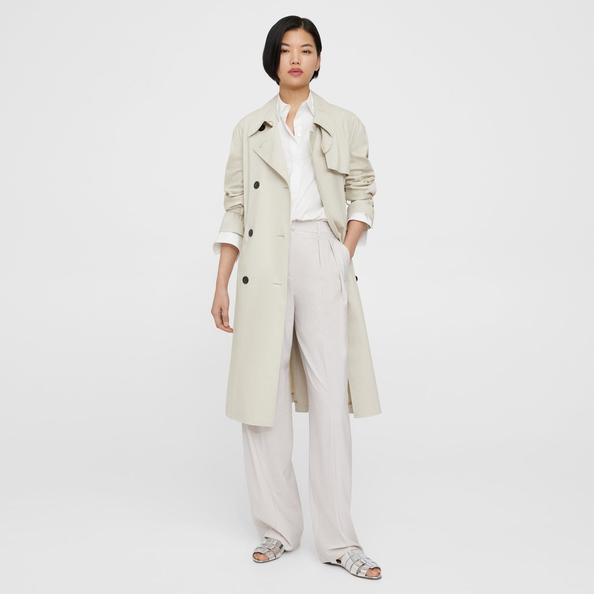 Double-Breasted Trench Coat in Cotton-Blend - 2