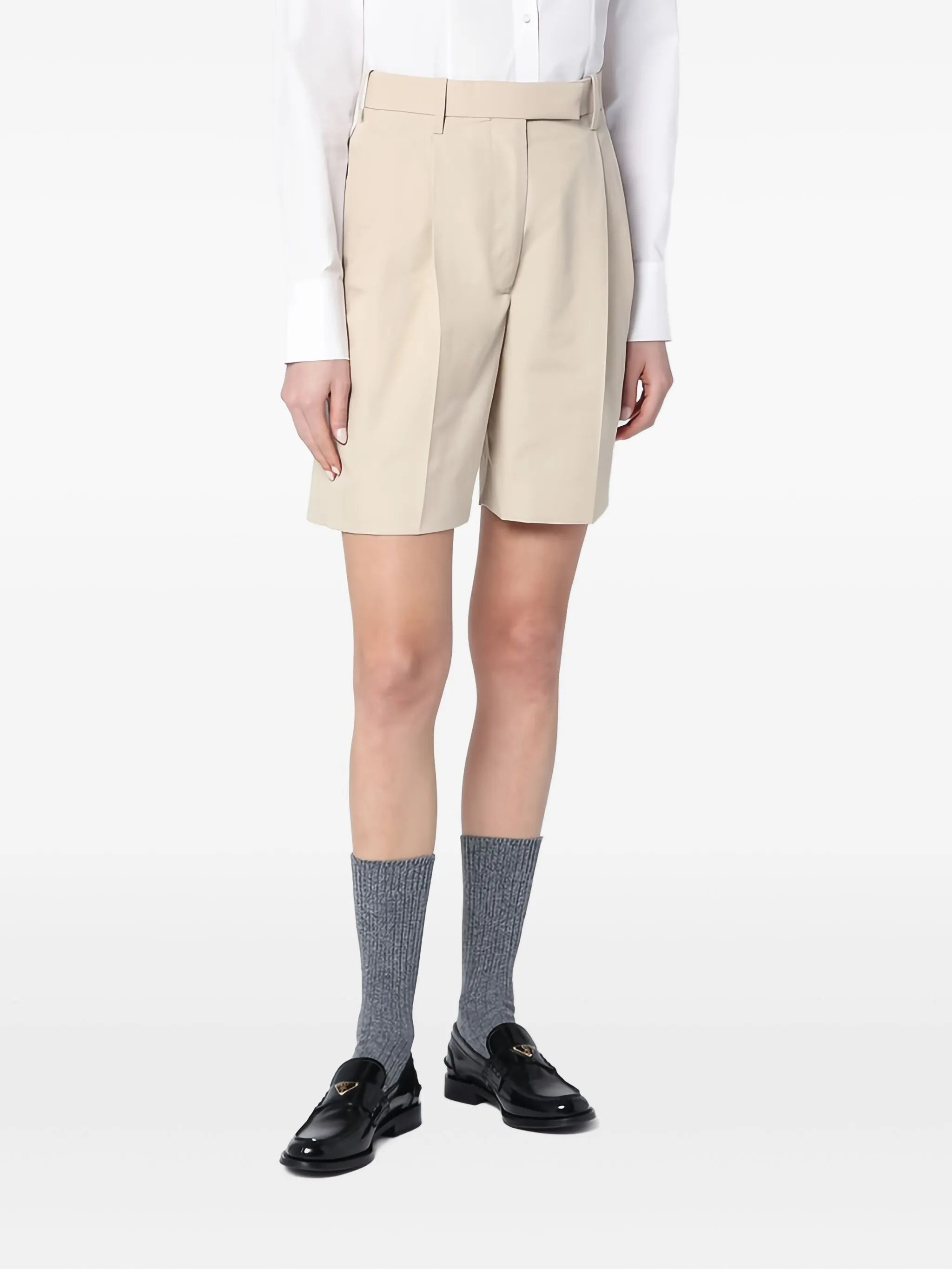 high-waist pleated shorts - 3