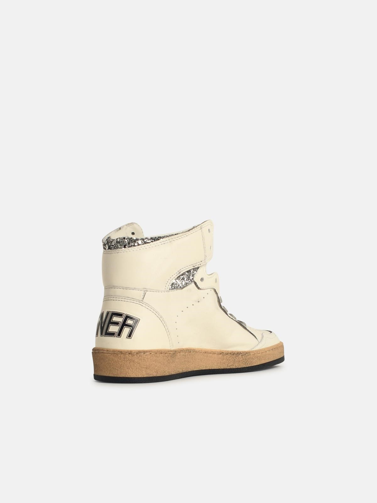 'SKY STAR' WHITE LEATHER SNEAKERS - 3
