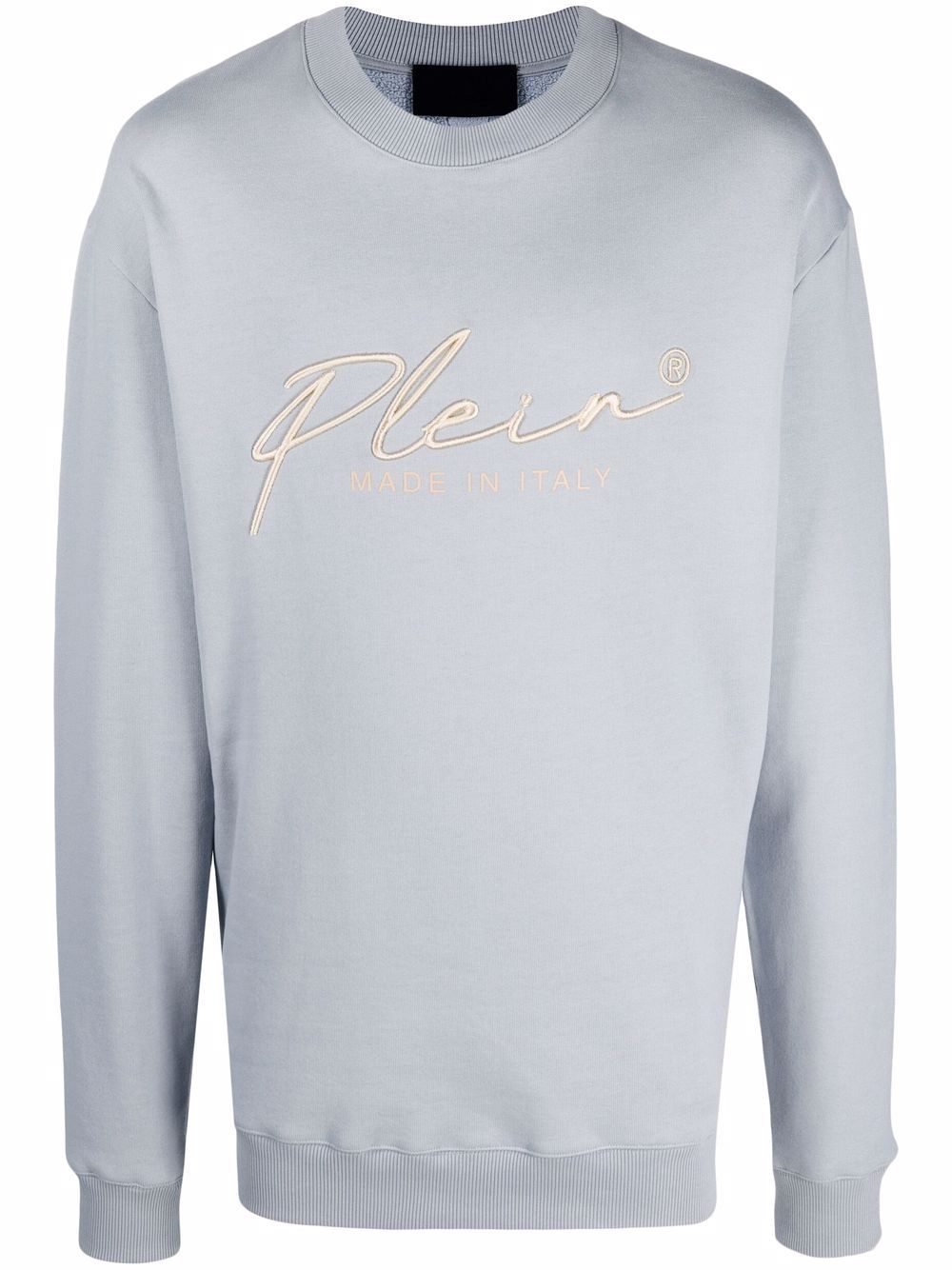 embroidered signature logo sweatshirt - 1