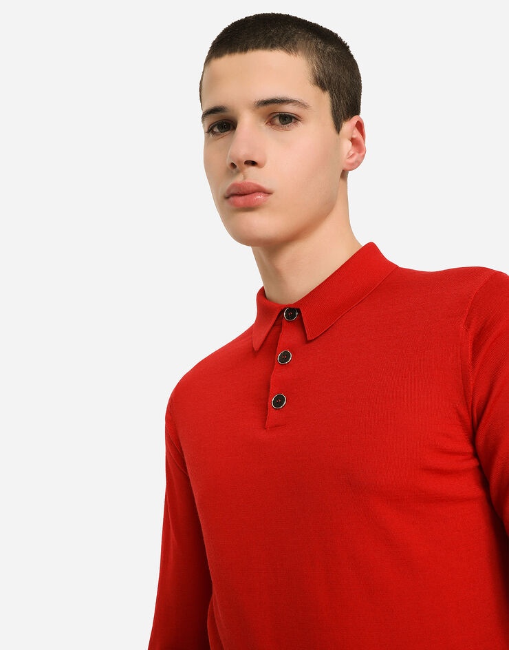 Cashmere polo-style sweater - 4