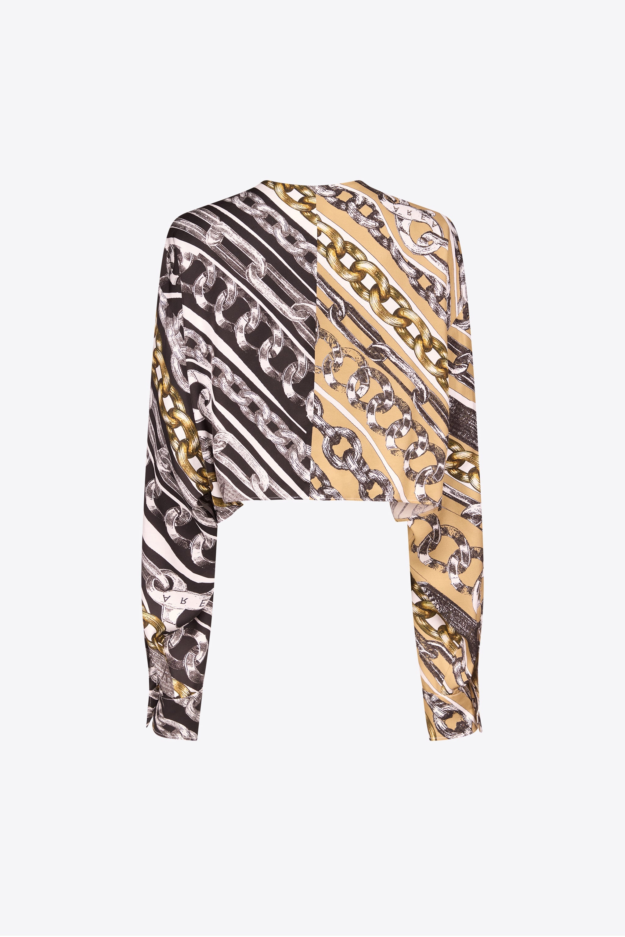 CHAIN PRINTED CRYSTAL LINK BLOUSE - 2