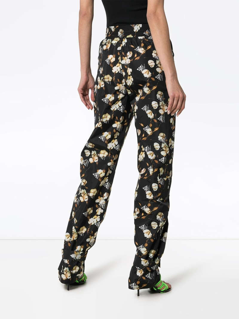 Floral Design Jogger Pants "Black" 4
