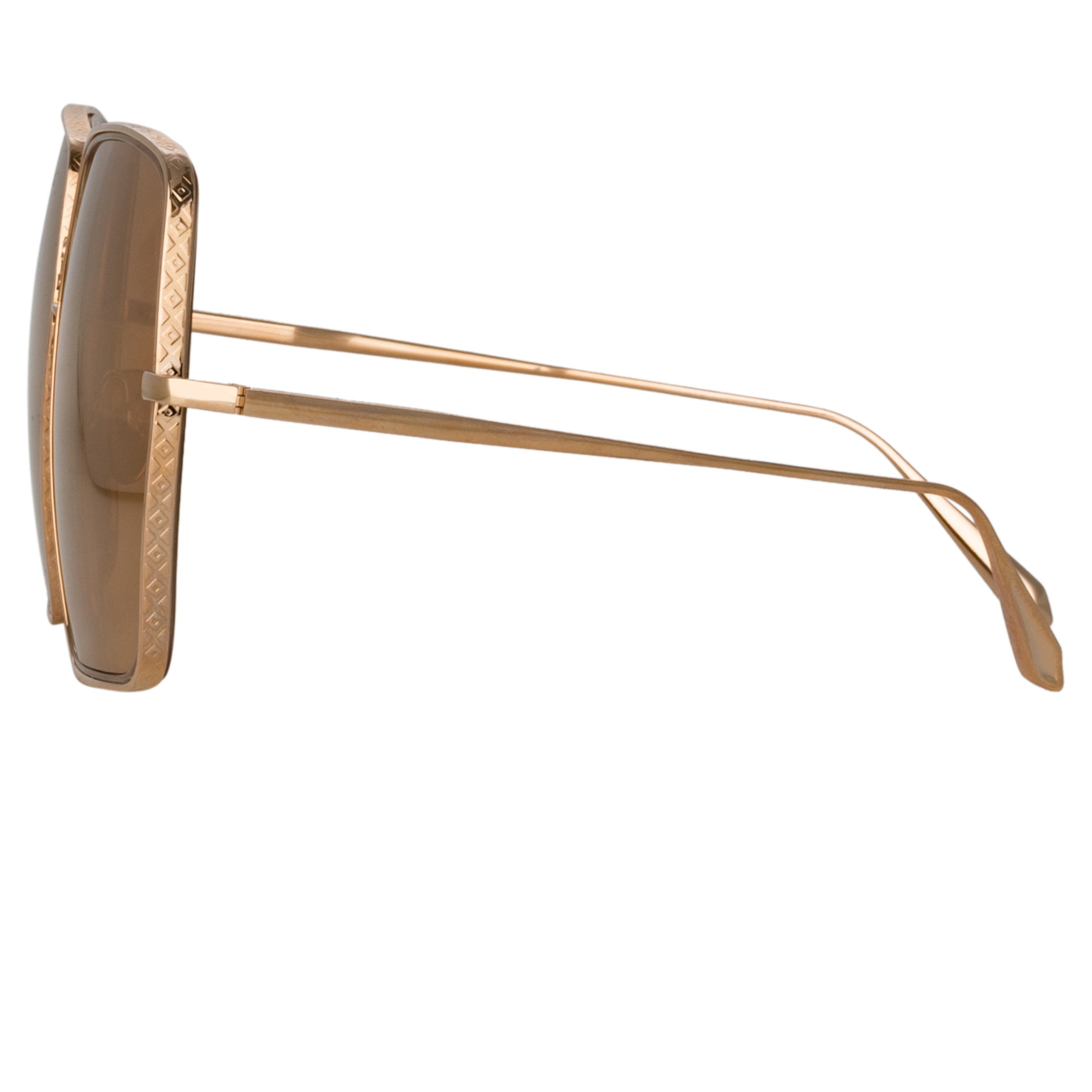 CAMARO OVERSIZED SUNGLASSES IN ROSE GOLD - 3