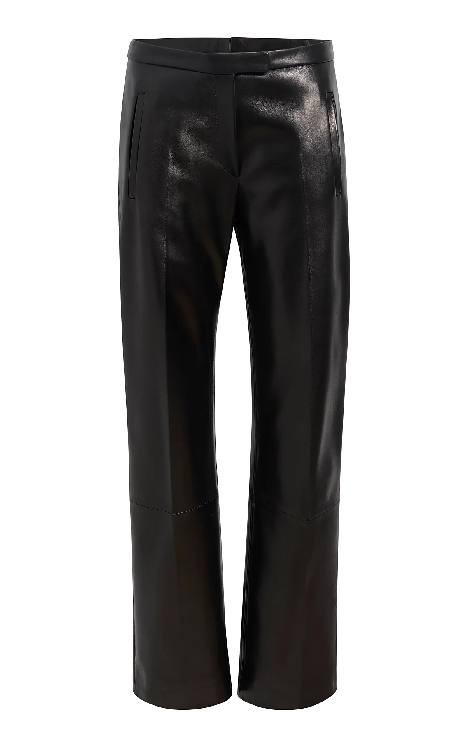 Miles Plongé Leather Straight-Leg Pants black - 1