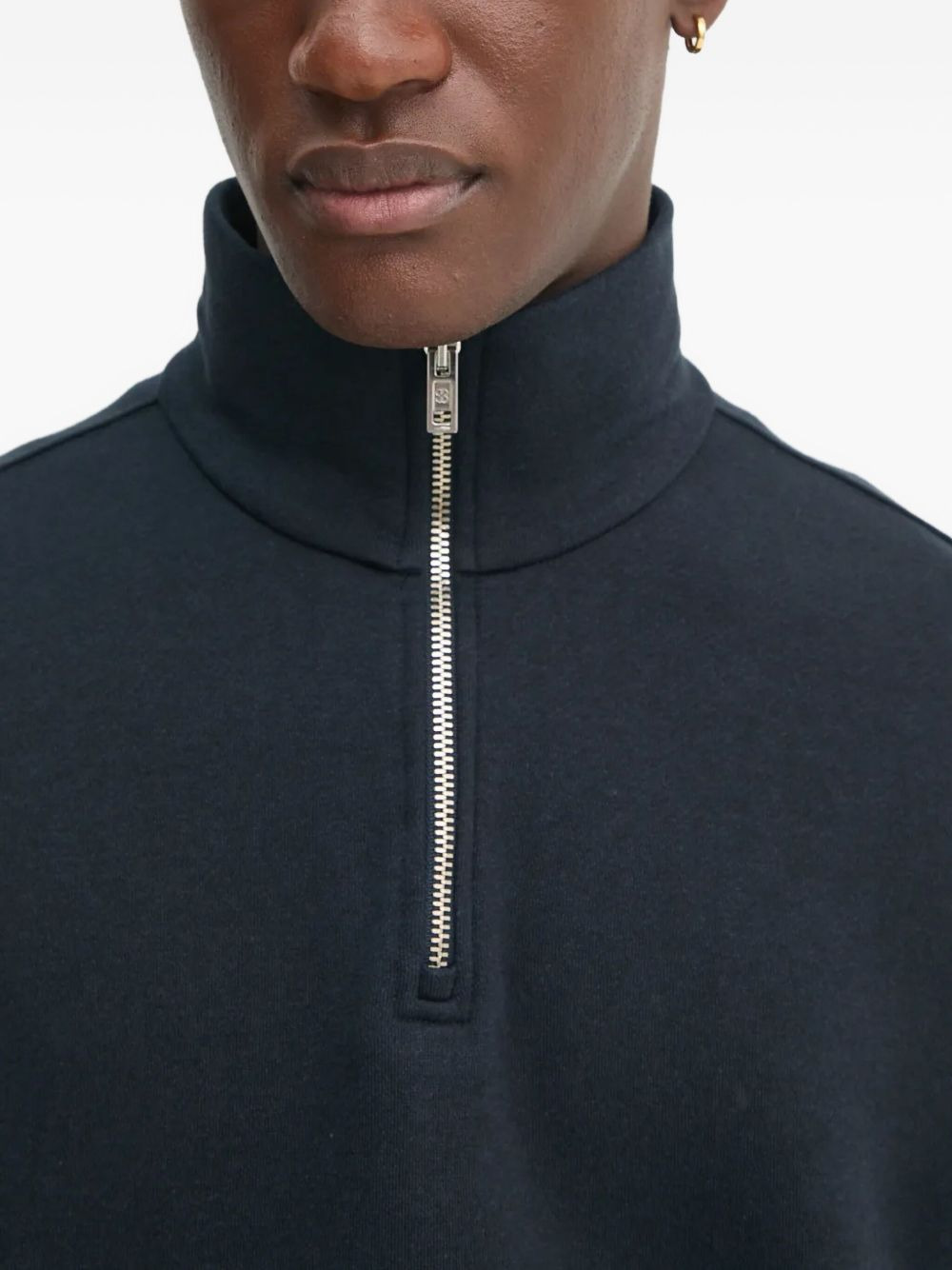 high-neck zip-up sweatshirt - 5