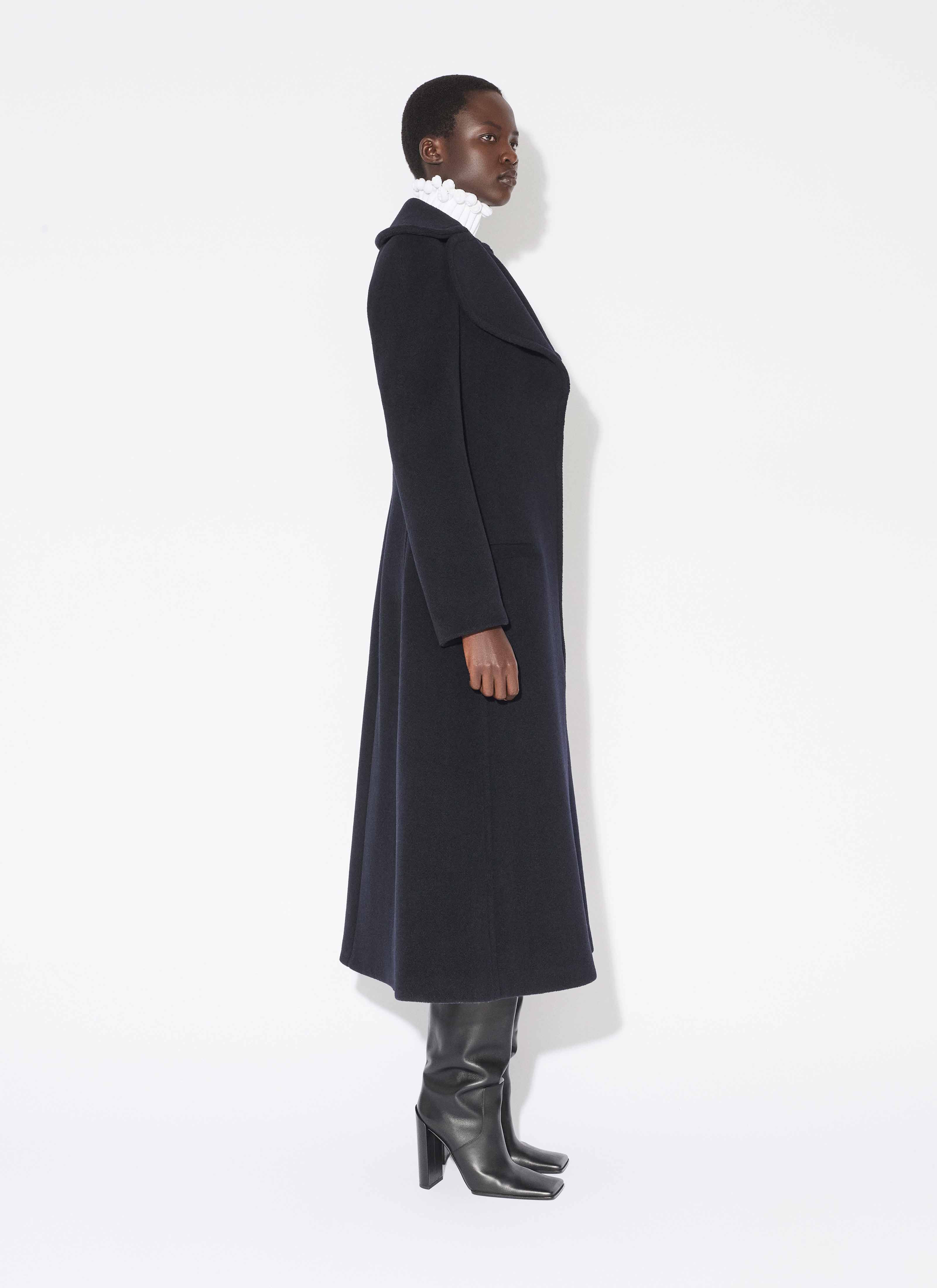 CINCHED WOOL COAT - 5