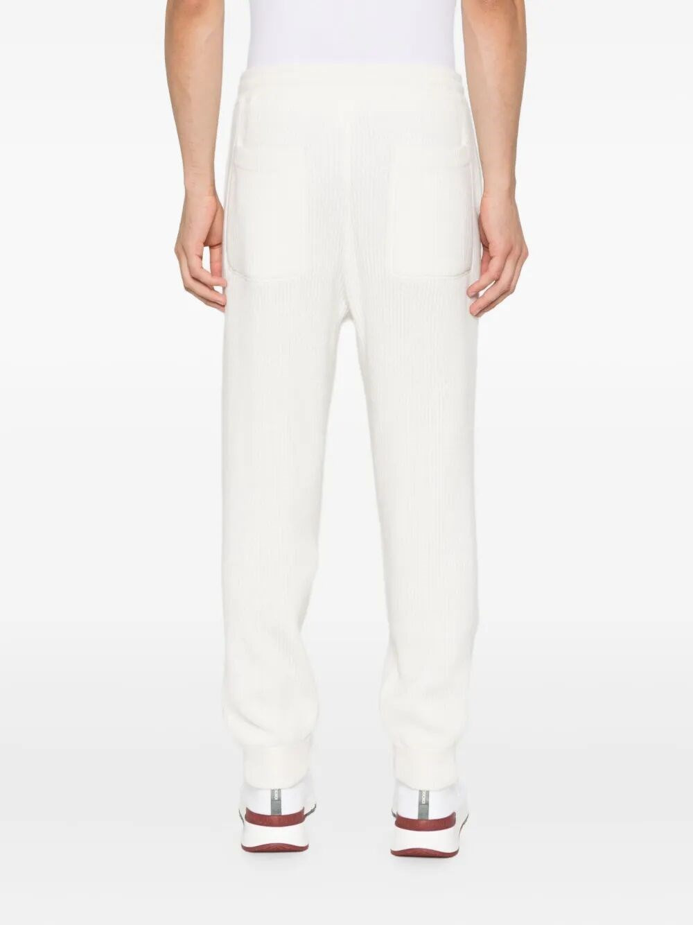 Cashmere English Rib Knit Track Pants - 3