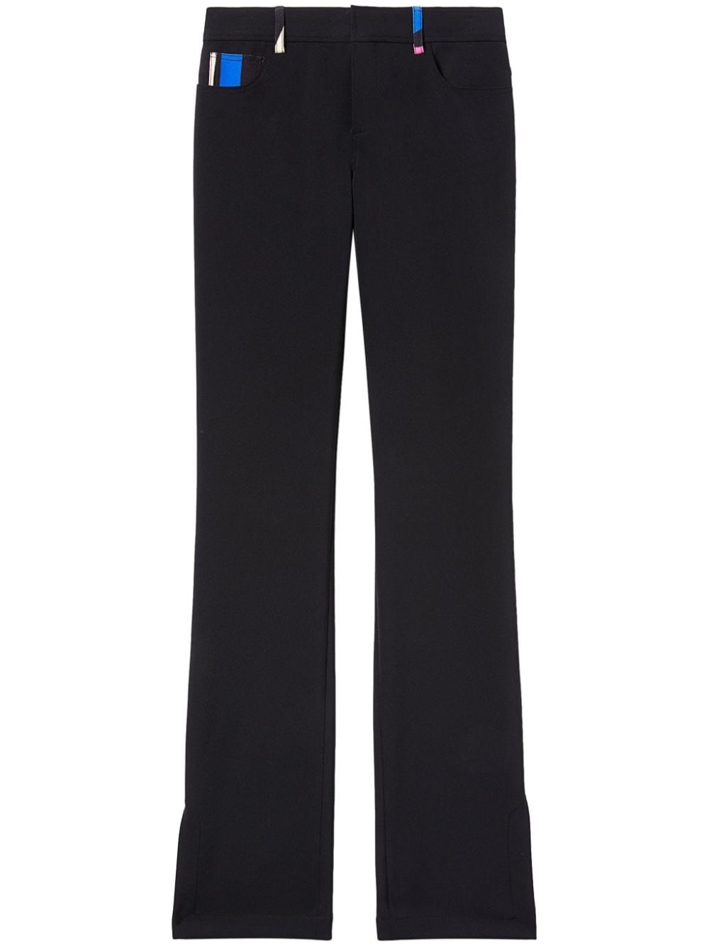 Marmo-print straight-leg trousers - 1