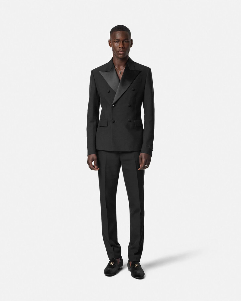 VERSACE Mohair-Blend Double-Breasted Blazer outlook