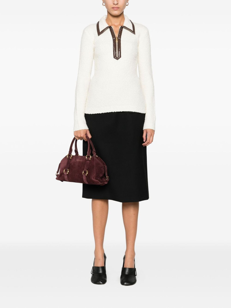 ELISABETTA FRANCHI zip-front collar sweater outlook