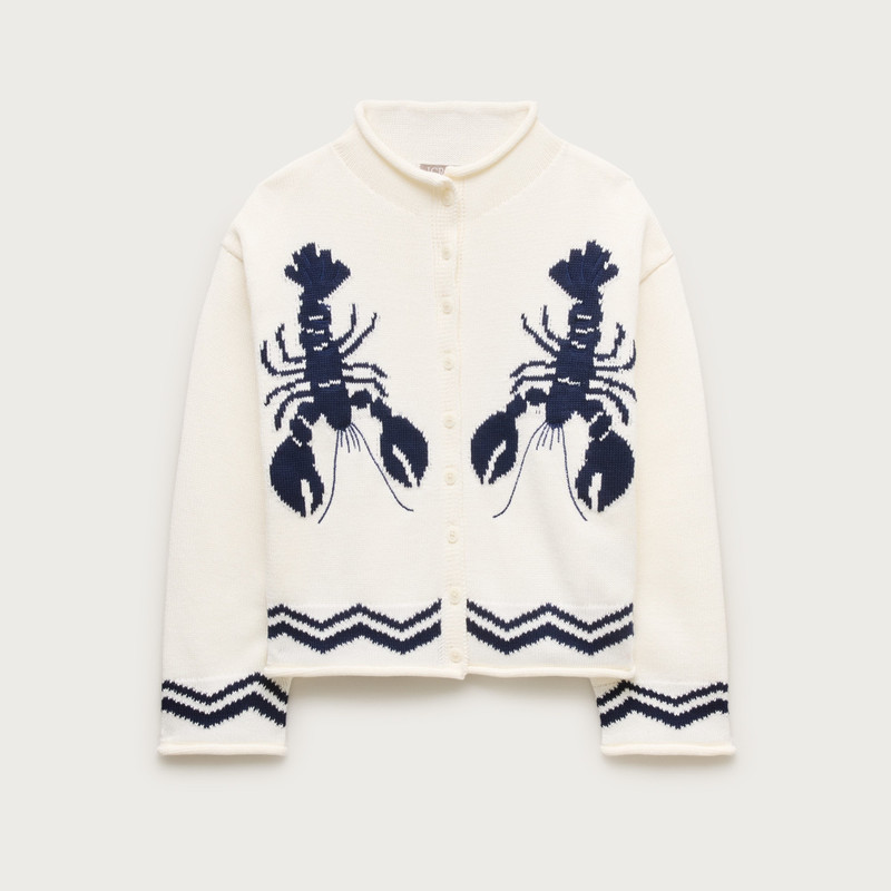 2025 Rollneck™ cardigan with lobster intarsia 1