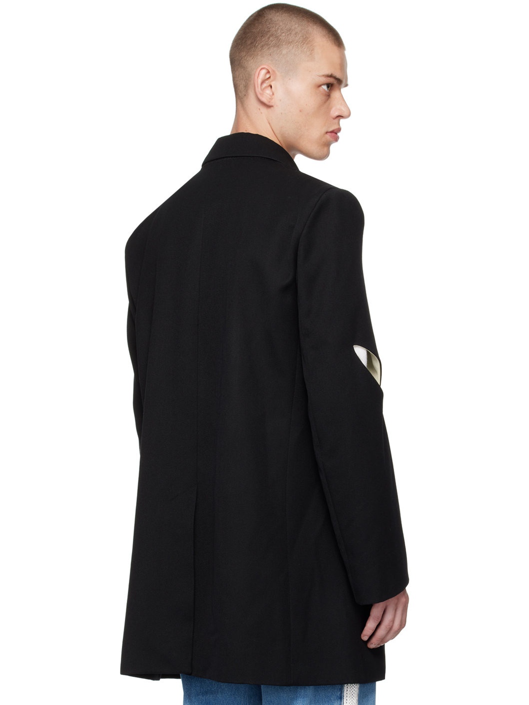 Black Slashed Coat - 3