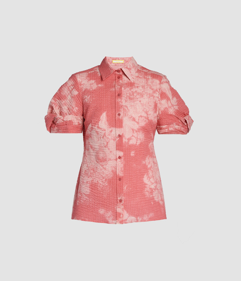 FLORAL PRINT COTTON SHORT SLEEVE SHIRT 1