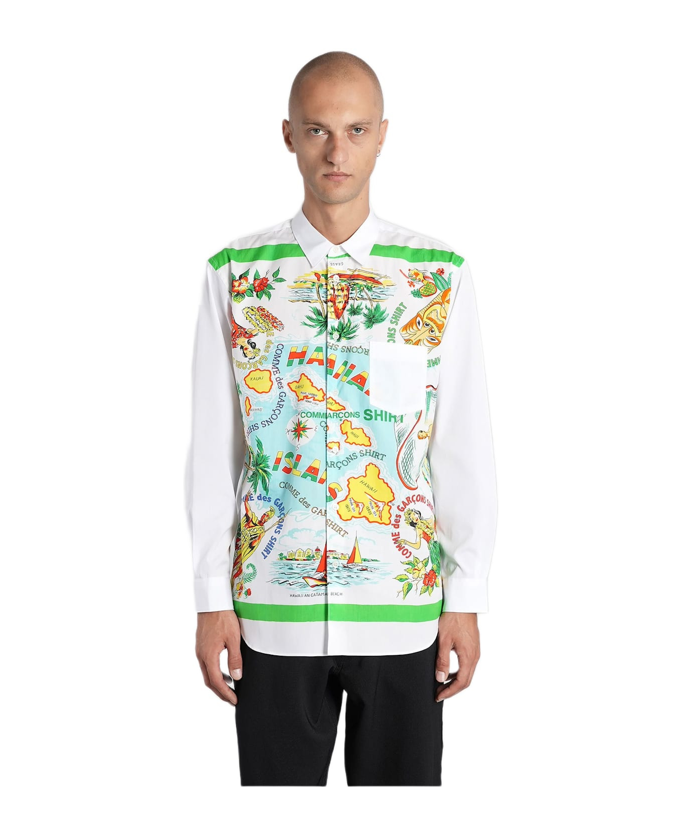 Shirt In White Cotton - 1