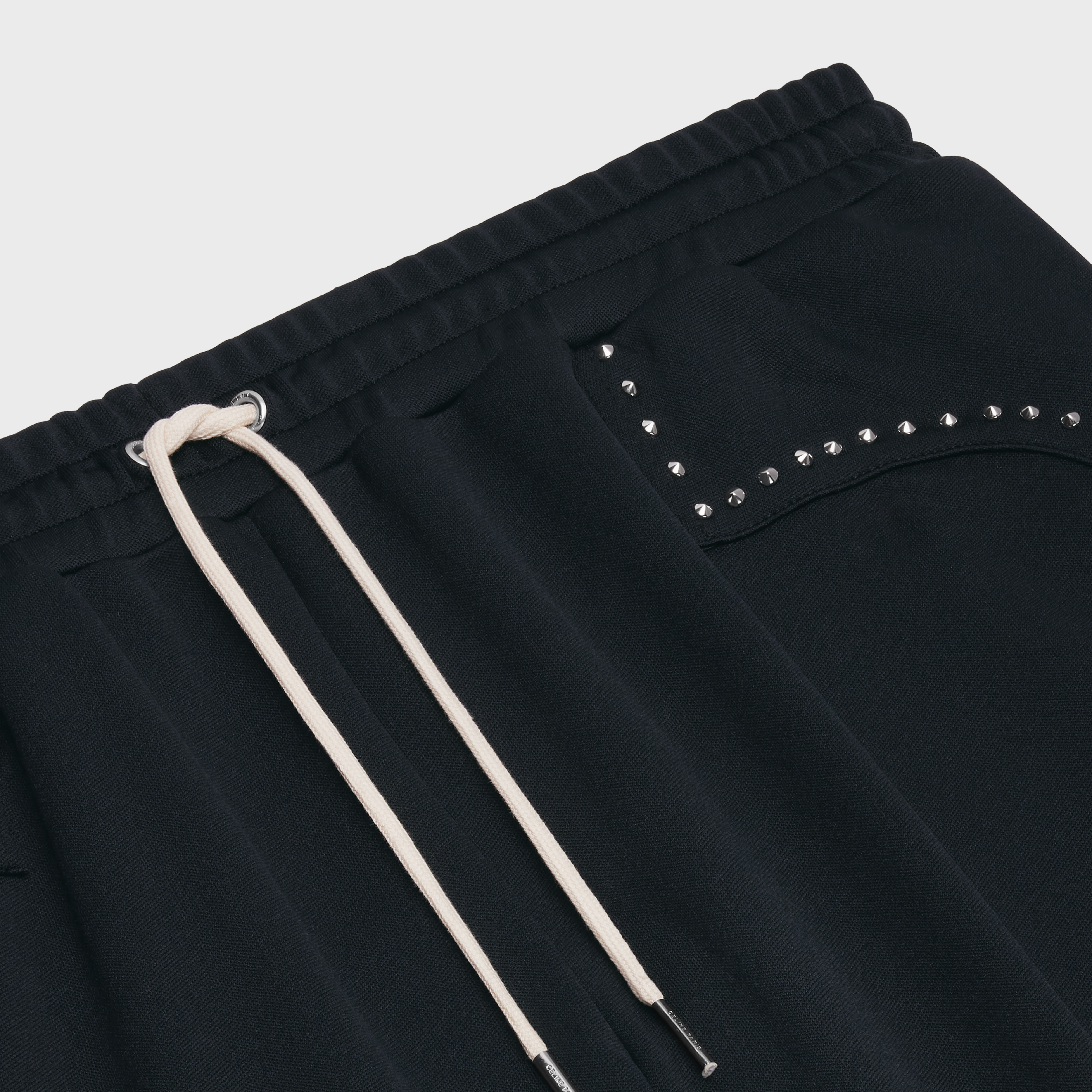 STRAIGHT JOGGING PANTS IN DOUBLE FACE JERSEY WITH STUDS - 3