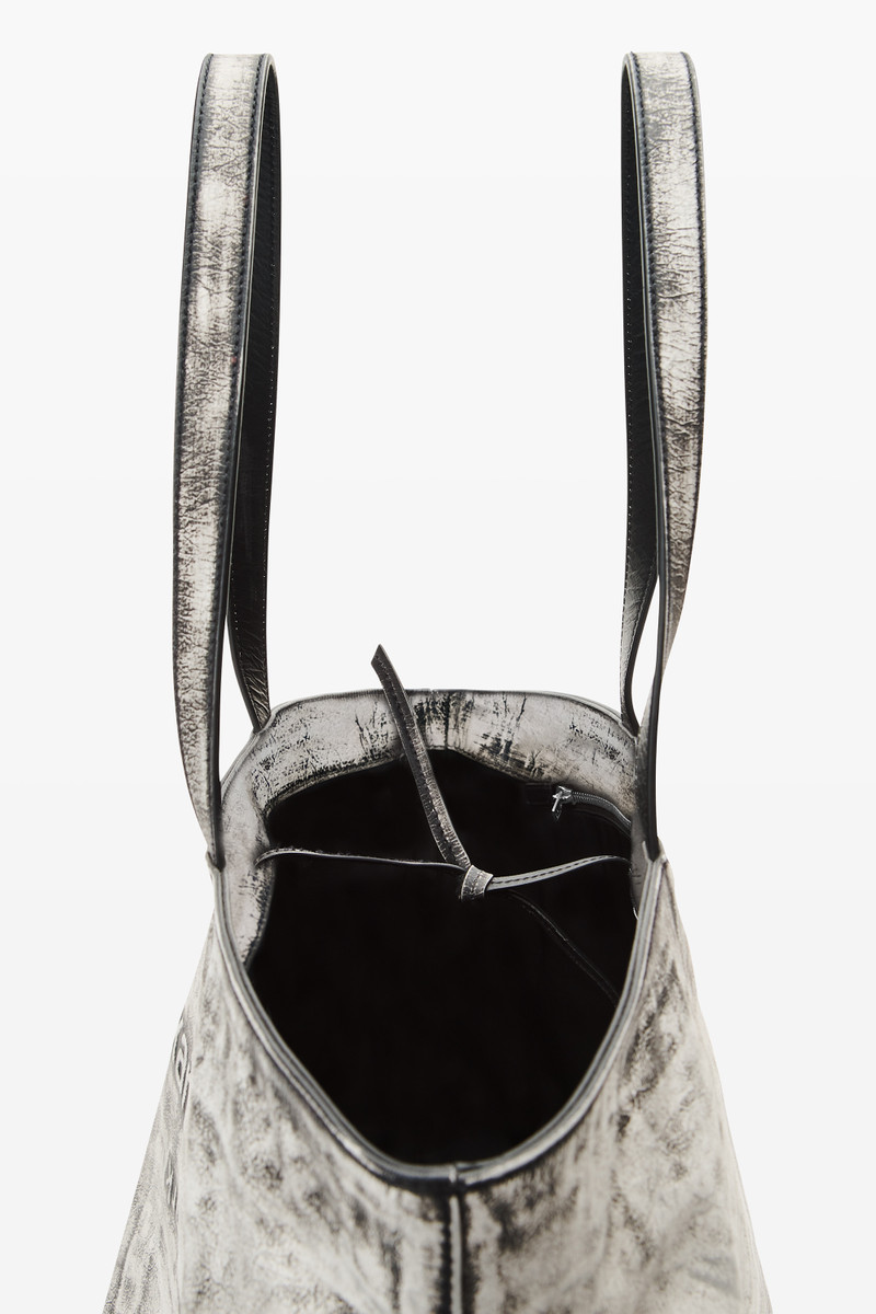 Alexander Wang Black and White Leather Punch Tote outlook