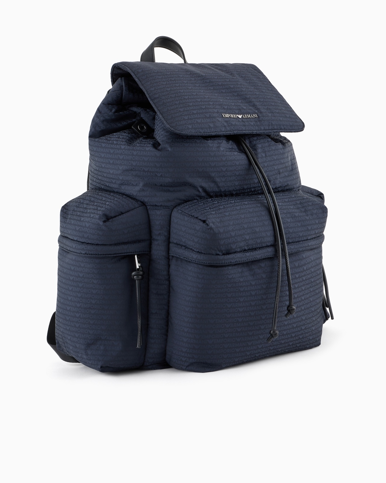 NYLON BACKPACK WITH ALL-OVER, JACQUARD LOGO LETTERING - 2