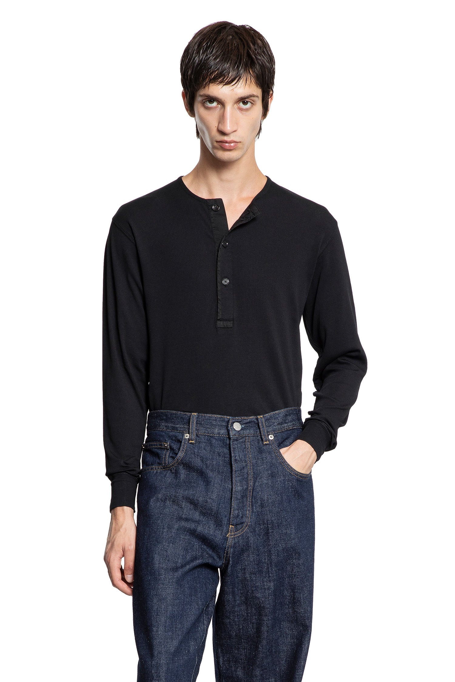 Cotton-Stretch-Rib-Henley-T-Shirt - 6