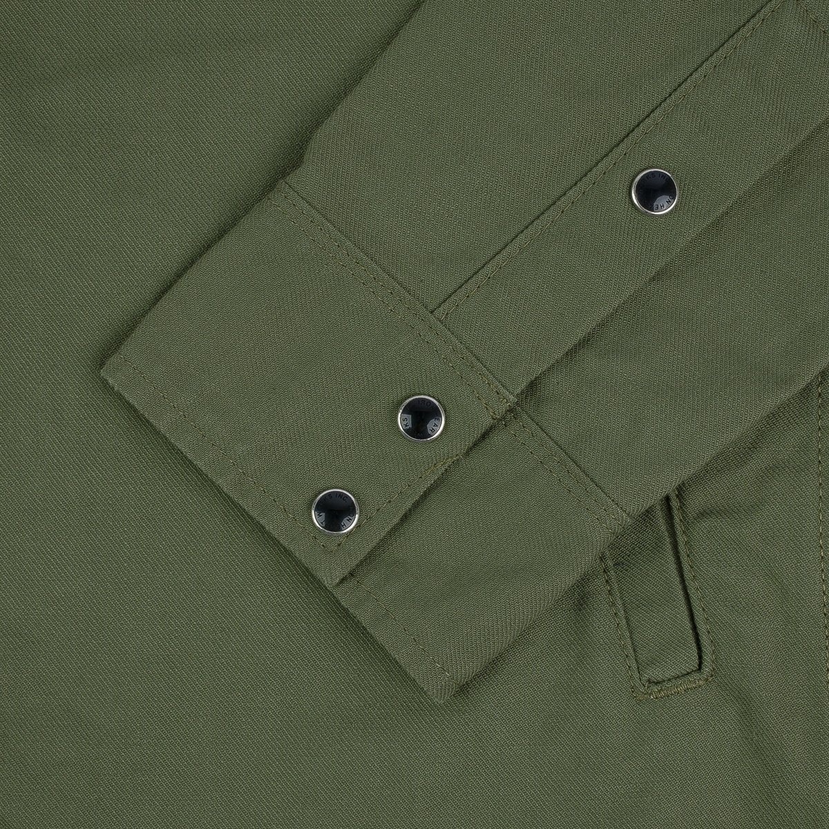 IHSH-381-OLV 9oz Military Serge CPO Shirt  - Olive - 10