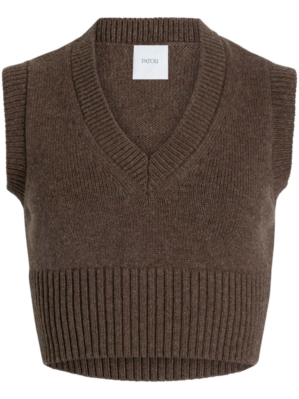 cropped v-neck vest - 1