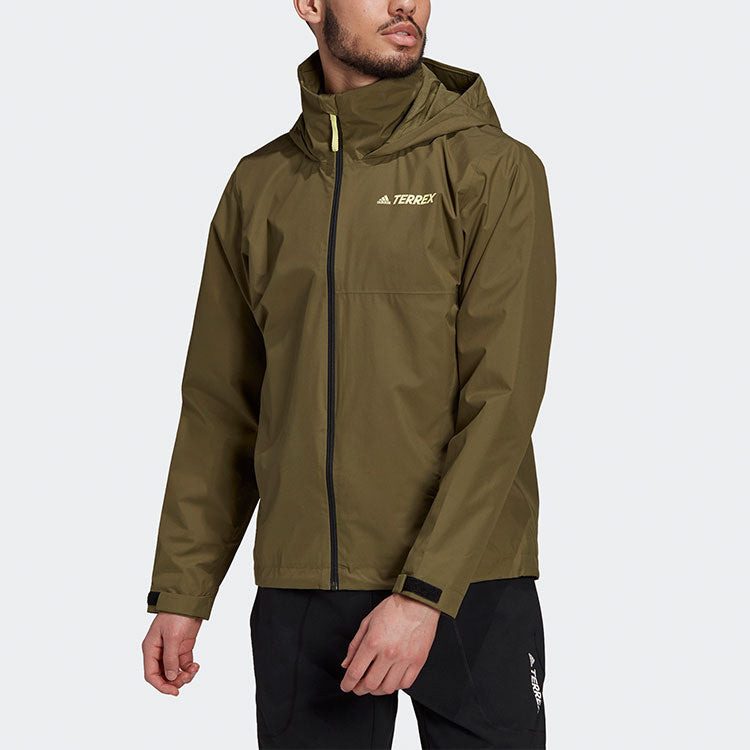adidas Terrex Mt Rr Jacket waterproof Sports Outdoor Hooded Jacket Green GU6485 - 3