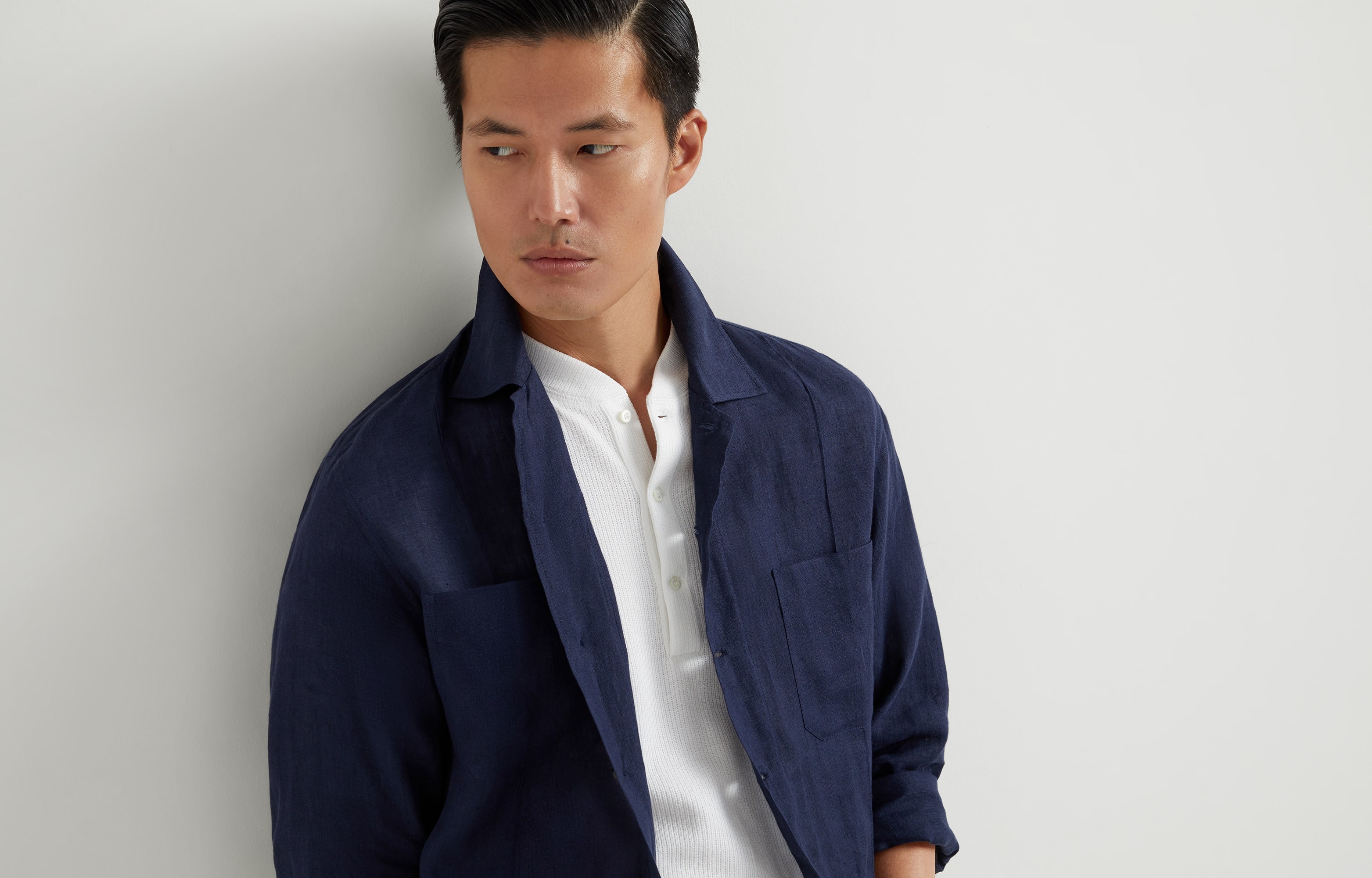 Linen easy fit guayabera - 6