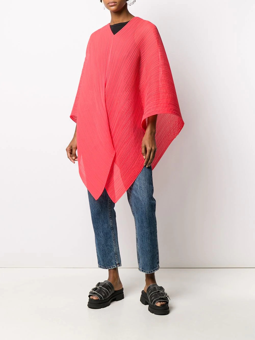 pleated oversized scarf - 2