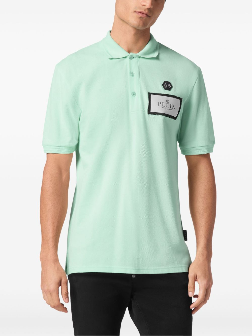 logo-tag polo shirt - 3