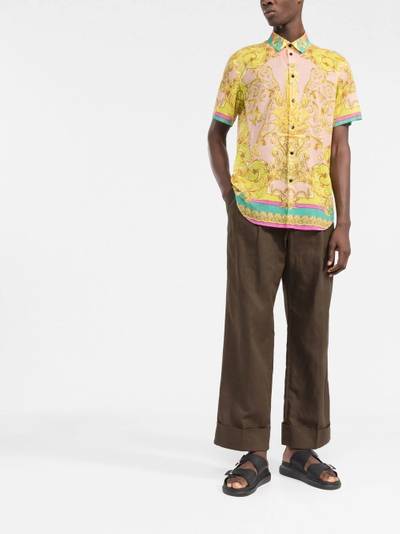 VERSACE Barocco-print short-sleeve shirt outlook