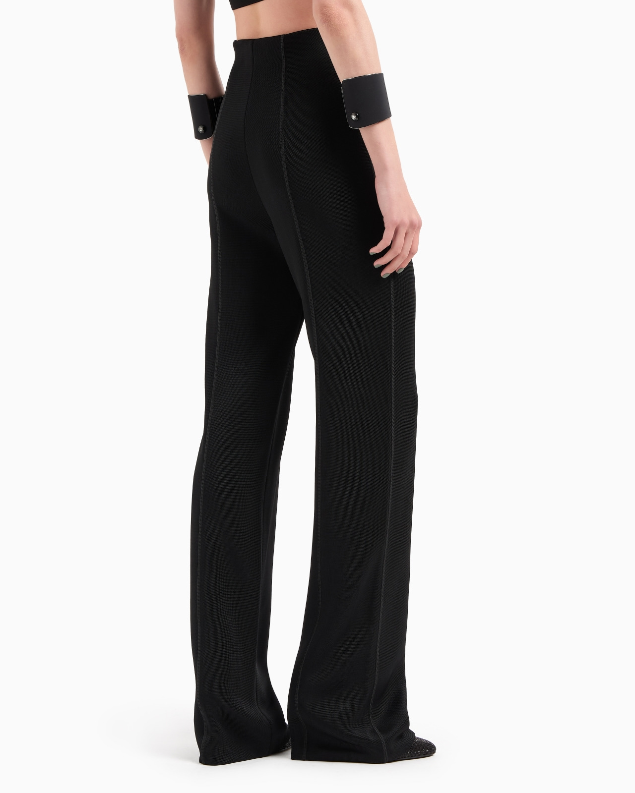 STRAIGHT-CUT, VISCOSE JERSEY TROUSERS - 3