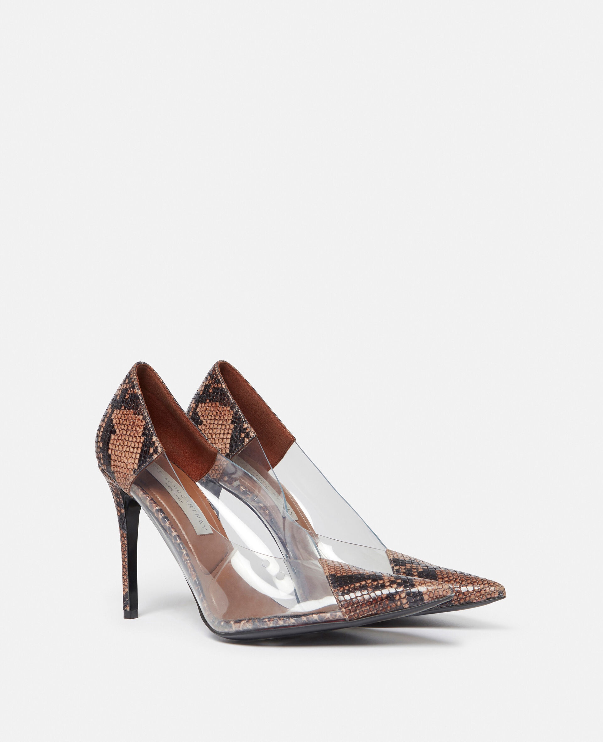 Stella Iconic Python Print Transparent Pumps - 2