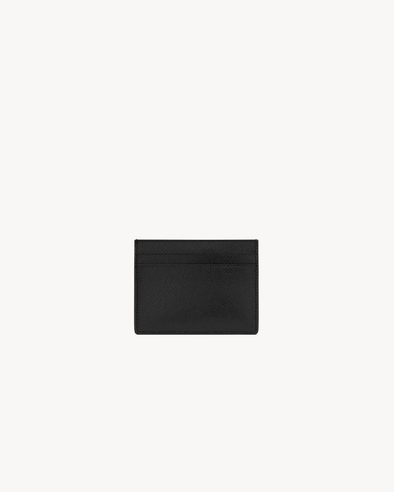 SAINT LAURENT SAINT LAURENT PARIS CARD CASE IN COATED BARK LEATHER outlook