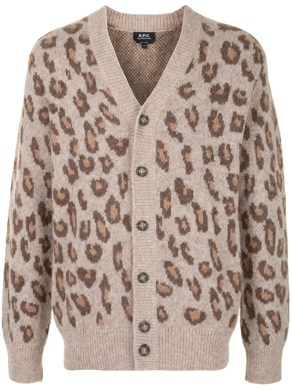 Oscar leopard print cardigan - 1