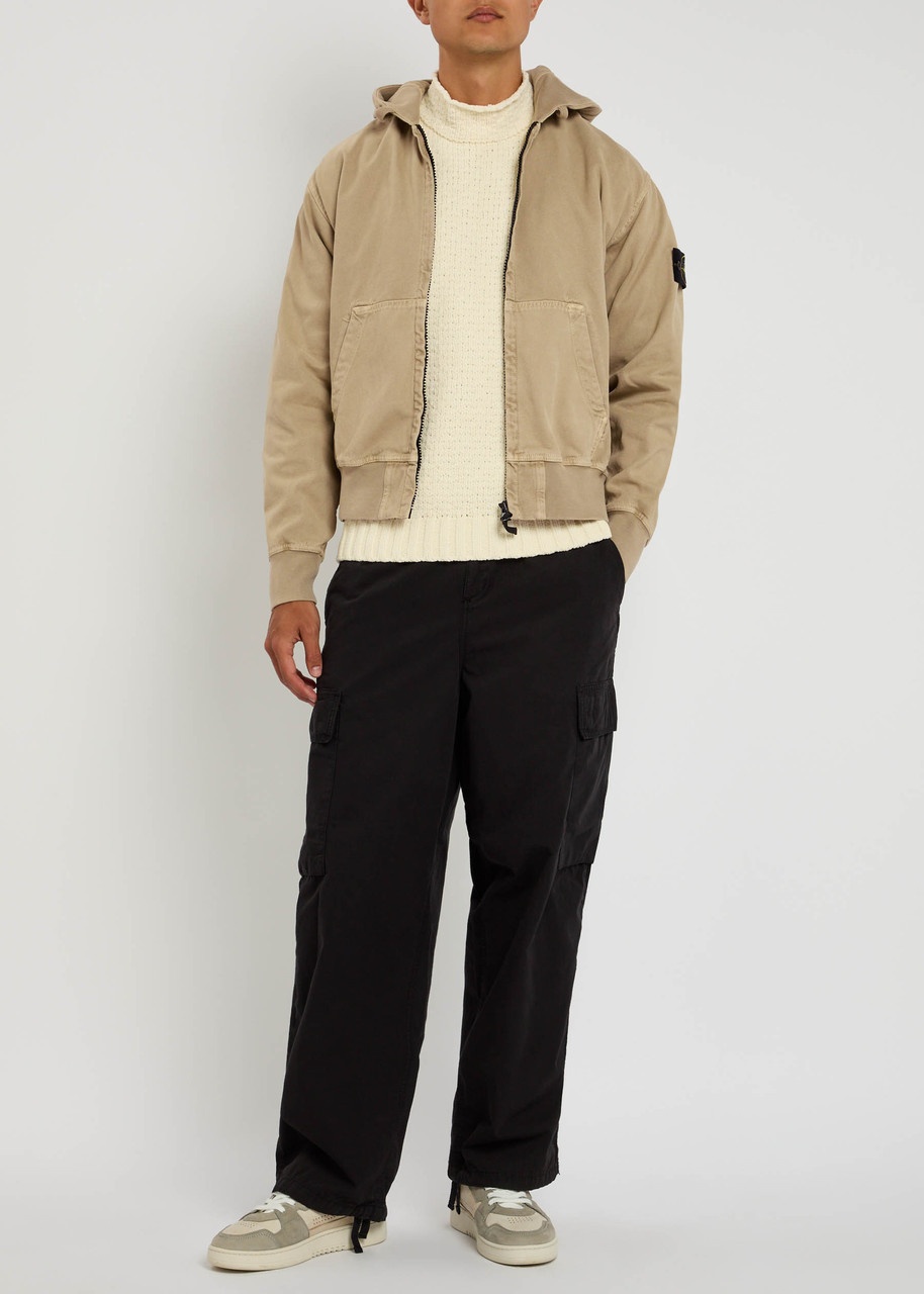 Stone Island Hooded Canvas Work Jacket - 4