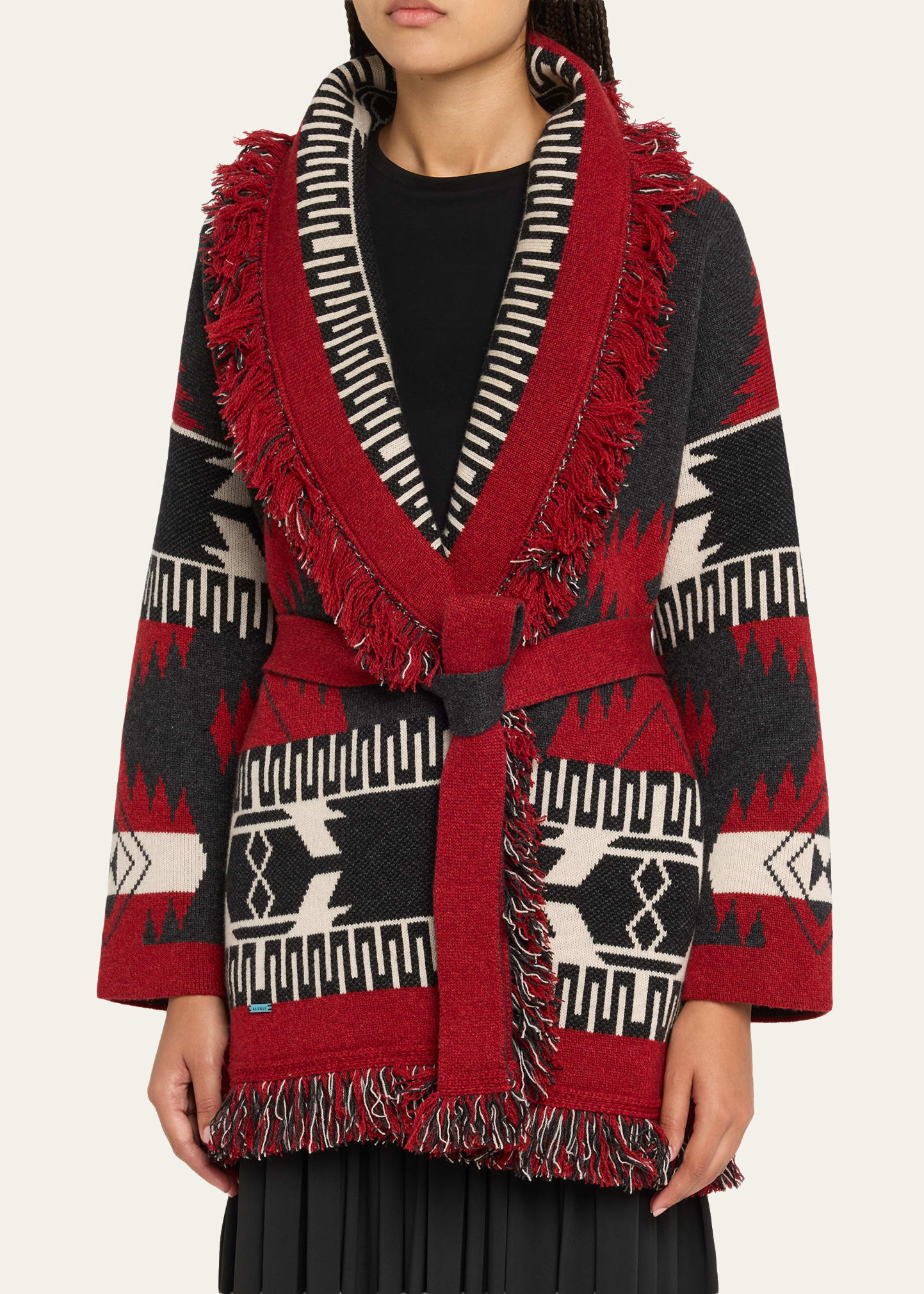 Icon Jacquard Cashmere Cardigan - 4