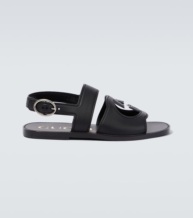 GG leather sandals - 1