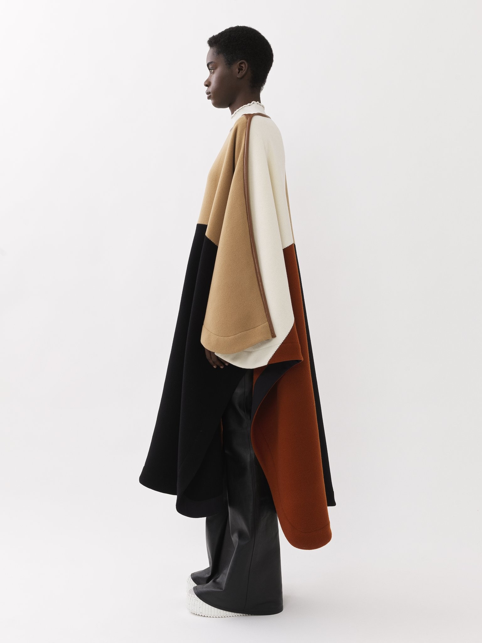 COLOR-BLOCK PONCHO - 5