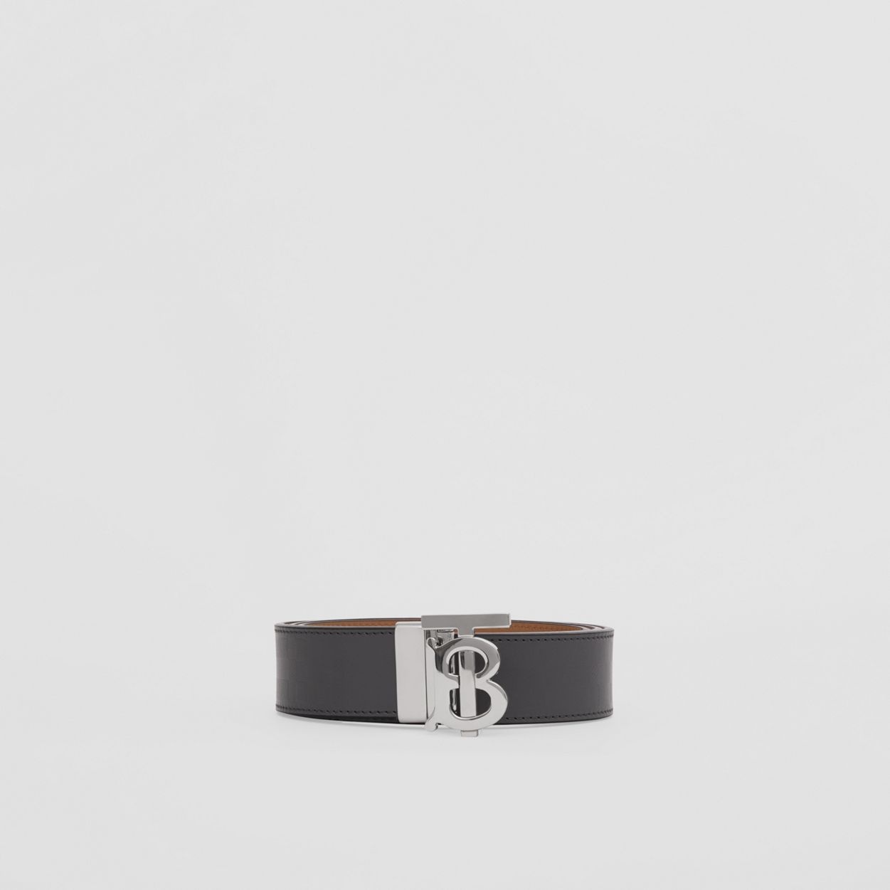 Reversible Monogram Motif Embossed Leather Belt - 4