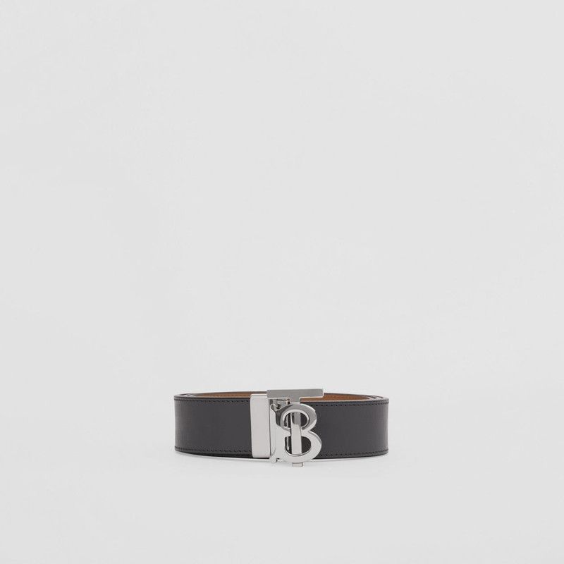 Reversible Monogram Motif Embossed Leather Belt 4