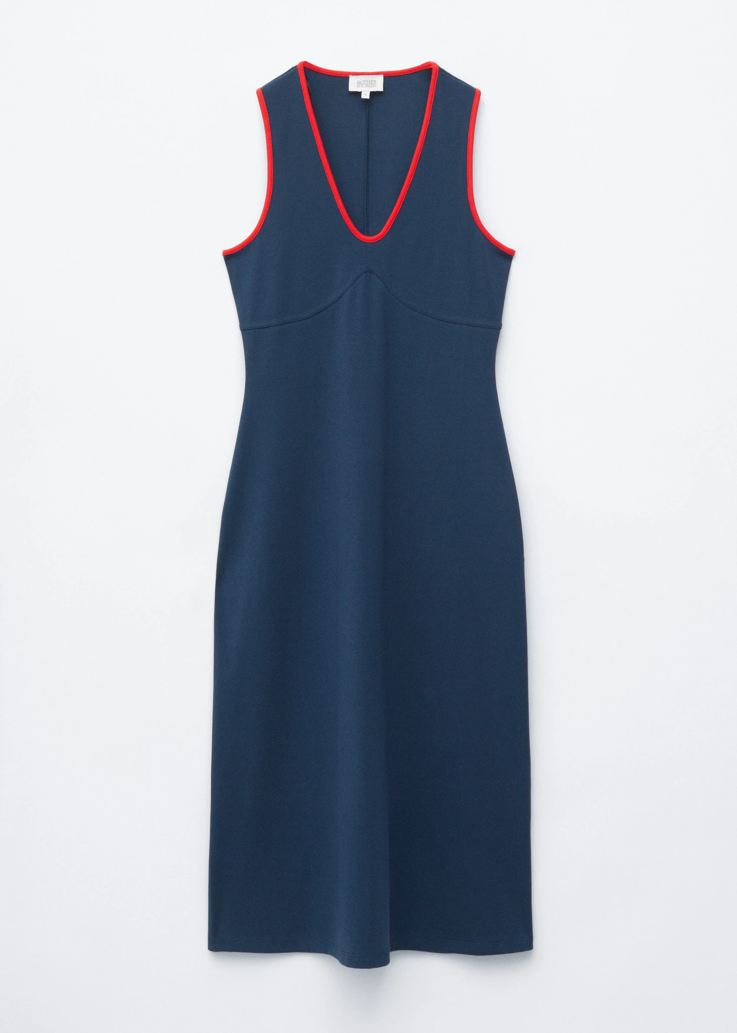 U-Neck Midi Dress - 1