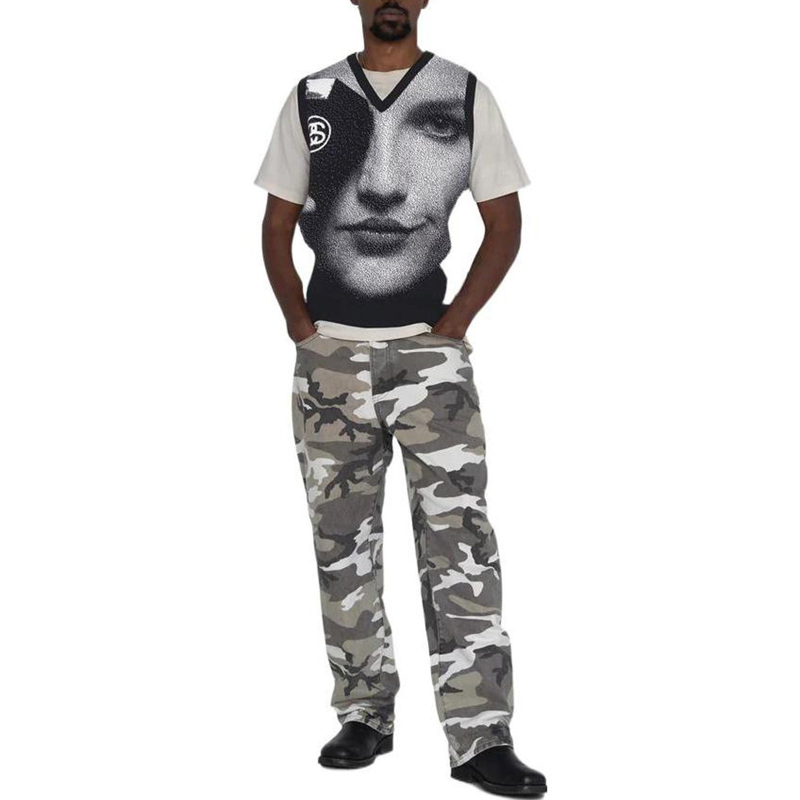 Stussy Photo Jacquard Vest 'Black' 117155 - 3